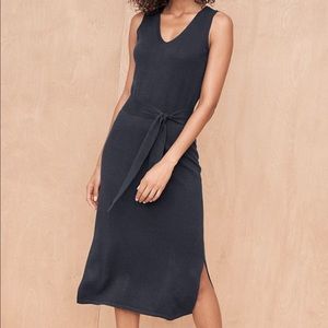 Garnet Hill Linen & Organic Cotton Tie-Waist Dress